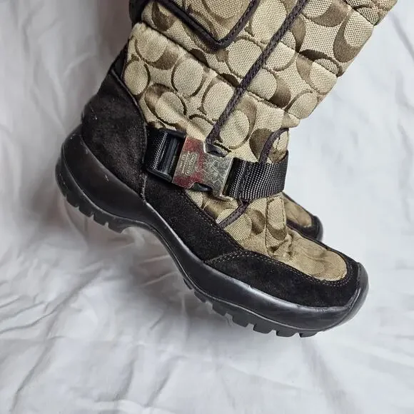 Coach Sharron Brown Womens Signature Design Boot Size 6.5 - Picture 6 of 9